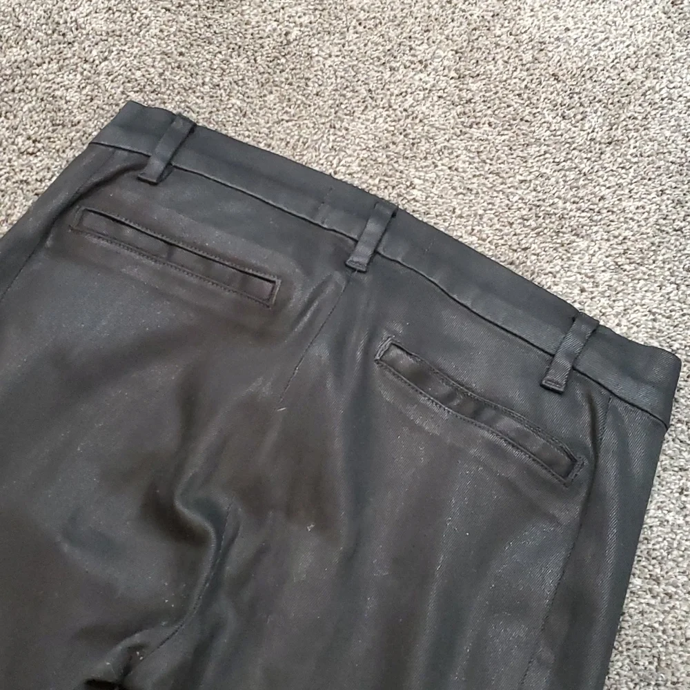 J Brand Womens Moto Skinny in Coated Black Jeans sz 29